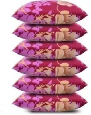 STOMIA Polyester Fibre Floral Sleeping Pillow Pack of 6(Multicolor)