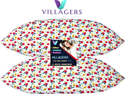 VILLAGERS LUXURY Microfibre Abstract Sleeping Pillow Pack of 2(Multicolor)