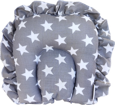 Honey Boo Mustard Seeds Solid Baby Pillow Pack of 1(Grey)
