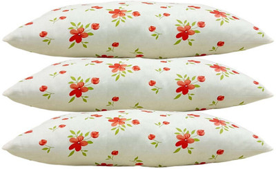 PALVIT Microfibre Abstract Sleeping Pillow Pack of 3(Orange)
