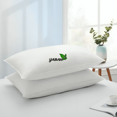 YABAN LUXURY Microfibre Solid Sleeping Pillow Pack of 2(White)