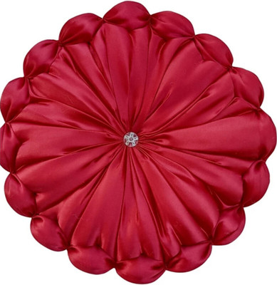GTX Premium cushion set Microfibre Solid Floor Cushion Pack of 1(Red)