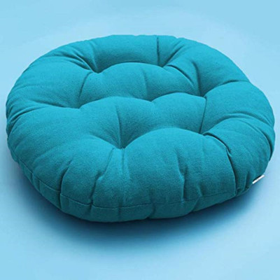 aeTHEric Microfibre Solid Chair Pad Pack of 1(Sea Blue)