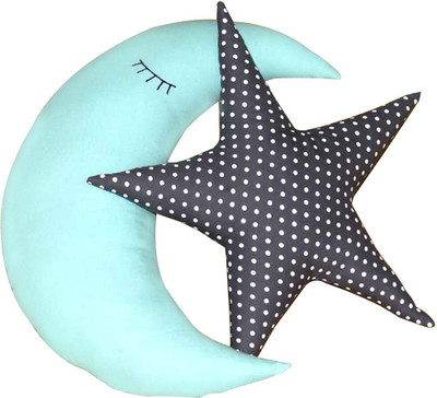 Oscar Home Polyester Fibre Toons & Characters Sleeping Pillow Pack of 2(Sky Blue, White, Black)