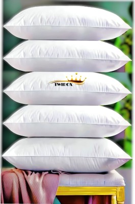 TWIROX LUXURY Microfibre Abstract Sleeping Pillow Pack of 5(White)