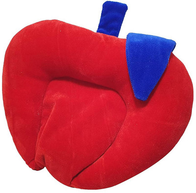 NME Collection Mustard Seeds Solid Baby Pillow Pack of 1(Red)