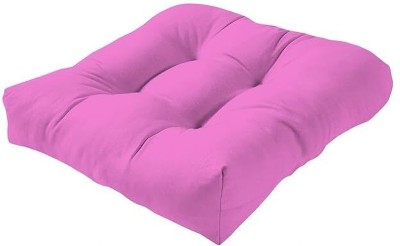 SIROKI BOND Microfibre Solid Chair Pad Pack of 1(Pink)