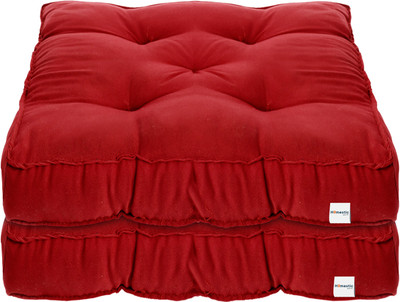 HOMESTIC by Kuber Industries Microfibre Solid Chair Pad Pack of 2(Maroon)