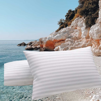 Kiago Soft luxury Microfibre Solid Sleeping Pillow Pack of 2(White)