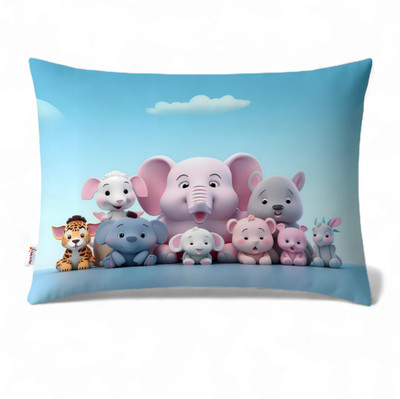 Baby of Mine Microfibre Baby Pillow Pack of 1 Animals Kids Pillow Cushion with Super Soft Fabric, 1 Month to 5 Year(Jungle family)