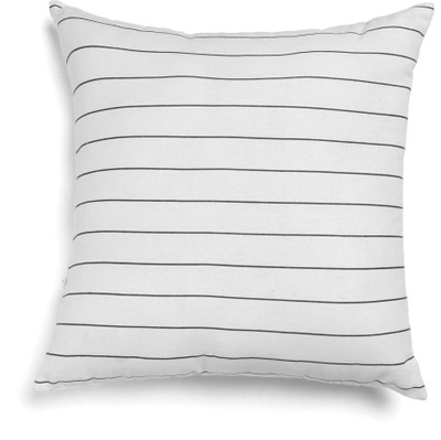 Vcuitt BLUE LINE Microfibre Solid Cushion Pack of 1(White)