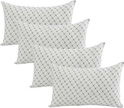 REST NEST Microfibre Solid Sleeping Pillow Pack of 4(White)