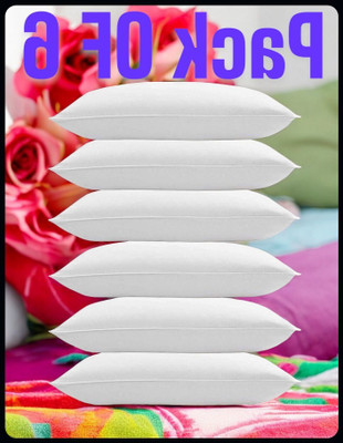Urmila Creation White Pillow 6 Microfibre Solid Sleeping Pillow Pack of 6(White)