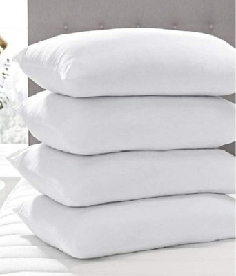 Cozy Palace LUXURY Polyester Fibre Solid Sleeping Pillow Pack of 4(White)