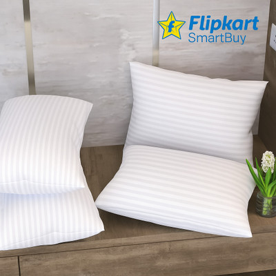 Flipkart SmartBuy HOME FURNISING Microfibre, Down & Feather Solid Sleeping Pillow Pack of 4(White)