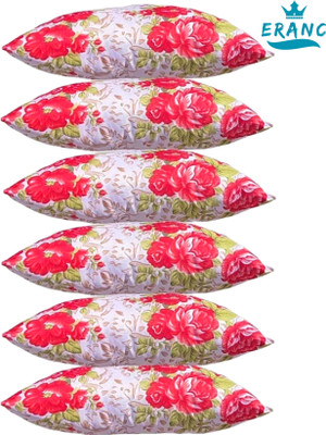 ERANC Polyester Fibre Abstract Sleeping Pillow Pack of 6(FLOVER)