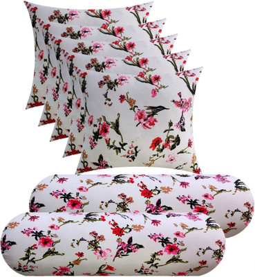 Changers Microfibre Bolster Pack of 7 Floral(White)