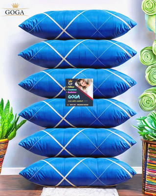 GOGA Cotton Sleeping Pillow Pack of 6 Solid LUXURY(White)