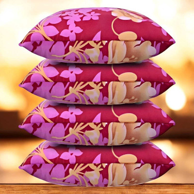 Rolling Animal Microfibre Sleeping Pillow Pack of 4 Abstract(Multicolor)