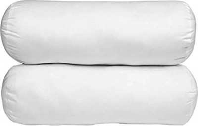 PALVIT Microfibre Abstract Bolster Pack of 2(White)