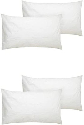ROYALREOX Cotton Sleeping Pillow Pack of 4 Solid(White)
