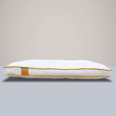 SleepyCat Slim Pillow Medium Firm Standard Size (26x16 inches) for Front & Back Sleepers Microfibre Solid Sleeping Pillow Pack of 1(White)