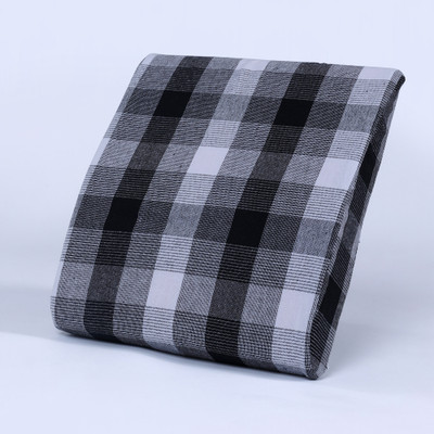 FOAM HOME Foam Solid Lumbar Pillow Pack of 1(Beige/Checkered Black & White)