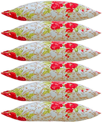 Navi collection Microfibre Abstract Sleeping Pillow Pack of 6(Red)