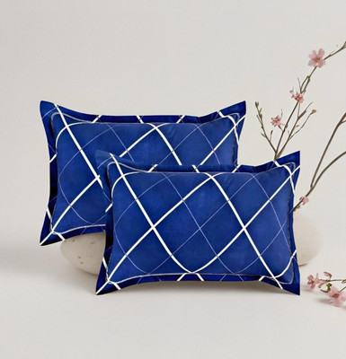 Regnar Microfibre Sleeping Pillow Pack of 2 Solid Luxury(Blue)