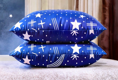 YPOLOIPO Polyester Fibre Sleeping Pillow Pack of 2 Abstract LUXURY(Blue)