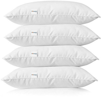 HOMESTIC by Kuber Industries Microfibre Solid Sleeping Pillow Pack of 4(White)