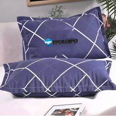 EIRINI LUXURY Polyester Fibre Solid Sleeping Pillow Pack of 2(Blue)