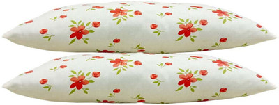 PALVIT Microfibre Abstract Sleeping Pillow Pack of 2(Orange)