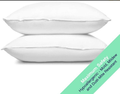 GREAT FOAM 02 FIBRES PRIME PILLOW Polyester Fibre Solid Sleeping Pillow Pack of 2(White)