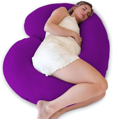 Mojo Microfibre Solid Pregnancy Pillow Pack of 1(Purple)
