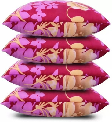 CATHROL Cotton Sleeping Pillow Pack of 4 Solid(Pink)
