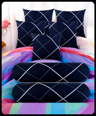 RUSHABH ENTERPRISE LUXURY Polyester Fibre Abstract Sleeping Pillow Pack of 1(Blue)