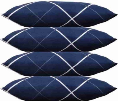 fulffystyl Microfibre Abstract Sleeping Pillow Pack of 4(Blue)