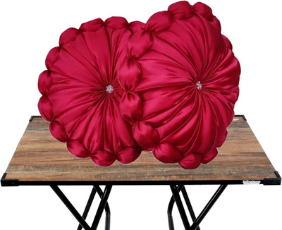 GTX Microfibre Solid Floor Cushion Pack of 2(Red)