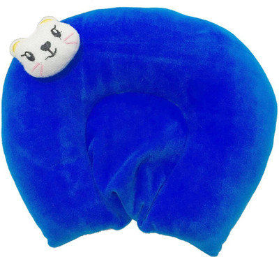 EVK Mustard Seeds Solid Baby Pillow Pack of 1(Blue)