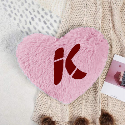 PICKKART Microfibre Alphanumeric Cushion Pack of 1(Baby Pink)