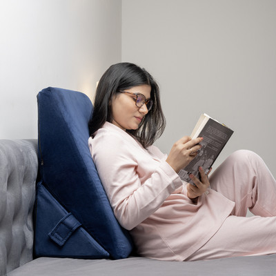 Wakefit Memory Foam Orthopaedic Pillow Pack of 1 Solid(Dark Blue)