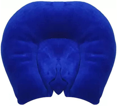 MARQUEONN Mustard Seeds Solid Sleeping Pillow Pack of 1(Dark Blue)