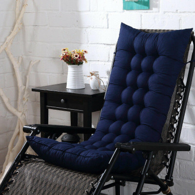 Mom's Moon Extra Long Rocking Chairpad Microfibre Solid Chair Pad Pack of 1(Dark Blue)