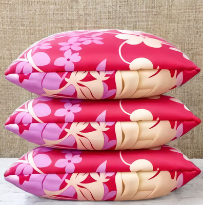 GUNVAR INDIA PRIVATE LIMITED Microfibre Sleeping Pillow Pack of 3 Solid LUXURY(Pink)