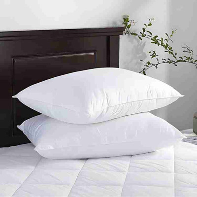 LIPONOS Polyester Fibre Sleeping Pillow Pack of 2 Abstract LUXURY(White)