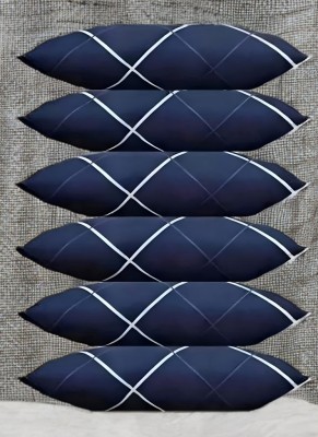 GUNVAR INDIA PRIVATE LIMITED LUXURY Polyester Fibre Solid Sleeping Pillow Pack of 6(Blue)