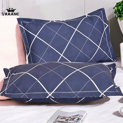 vraanc Luxury Microfibre Abstract Sleeping Pillow Pack of 2(Blue)
