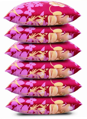 KHUKU Microfibre Solid Sleeping Pillow Pack of 6(Multicolor)