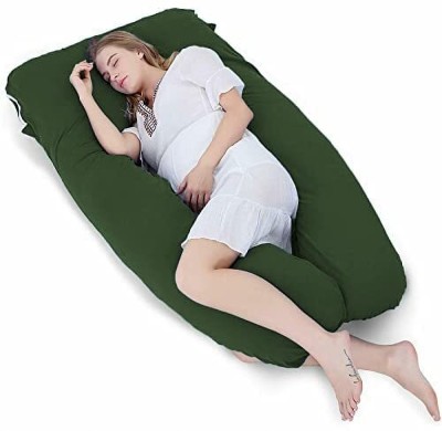 Hundur Store Microfibre Solid Pregnancy Pillow Pack of 1(Dark Green)